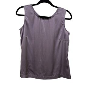 100% Silk Valerie Stevens Purple Sleeveless Top